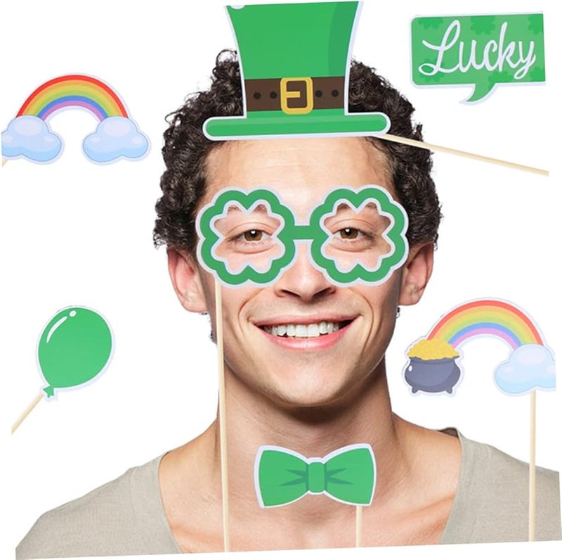 Saint Patricks Day Handheld Photo Props Set Fun Frame For Party Photography - Image 3